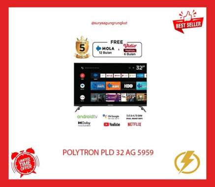 SMART ANDROID LED TV POLYTRON 32 INCH - PLD 32 AG 5959