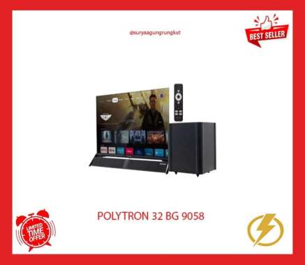 LED TV 32 INCH POLYTRON GOOGLE TV SOUNDBAR PLD 32 BG 9058