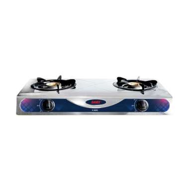 Sanex Kompor Gas 2 Tungku K-608S Stainless Steel K608S K 608S K 608 S Original New Arrival Terbaru B