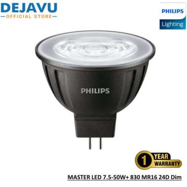 Lampu Halogen Philips MASTER LED 7.5-50W+ 830 MR16 24D Dim