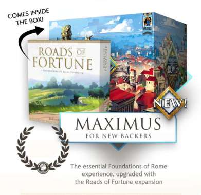 Foundations of Rome Board Game Sundrop Maximus Edition + Playmat + Garden of Ceres Expansion