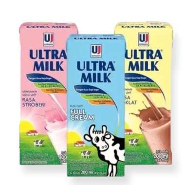 Promo Harga Ultra Milk Susu UHT Stroberi 250 ml - Blibli