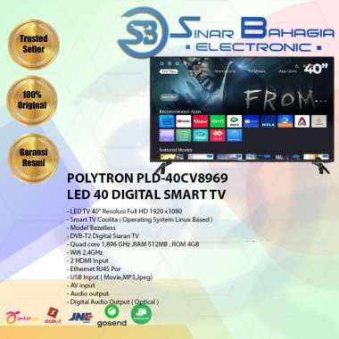 POLYTRON PLD-40CV8969 LED 40 DIGITAL SMART TV (NEW) (KHUSUS BANDUNG)