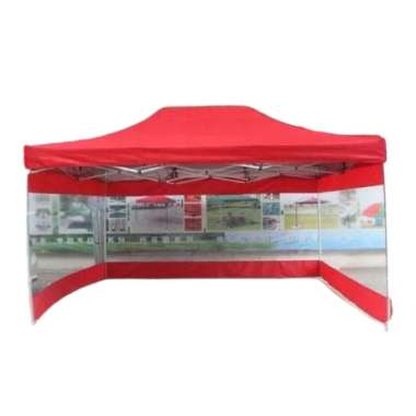 Tenda lipat 3x6 ket besi 1.2 mm pakai full dinding 3sisi/tenda
