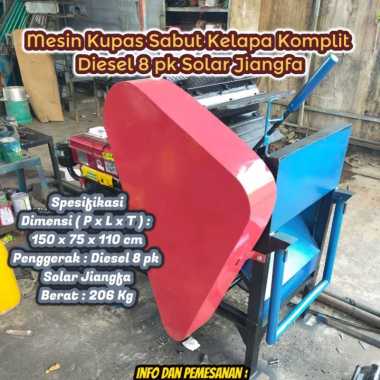 Mesin Kupas Sabut Kelapa Komplit Diesel 8 pk Solar Jiangfa