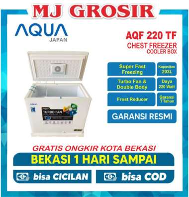 AQUA AQF 220 TF CHEST FREEZER BOX 220TF LEMARI PEMBEKU 200 LITER