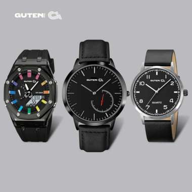 Guten Inc Walton Jam Tangan Pria BLACK-CHOCO