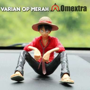 Action Figure Anime One Piece Pajangan Dashboard Cover Mobil LUFFY MERAH