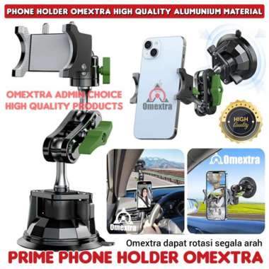 Prime Phone Holder Tempat Hp Mobil Vlog Shooting Metal Rotate Merah Features Remote