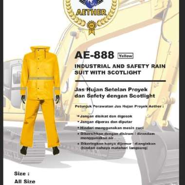 Jas hujan stelan proyek AETHER Hijau