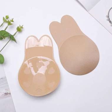 Bra Push Up Tempel Backless Tanpa Tali Bra Silicone Gel NUDE