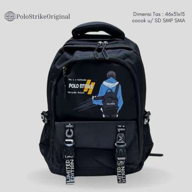 Tas Sekolah Anak Laki-Laki Imrt Alto untuk anak SD, SMP, dan SMA Polo strike biru