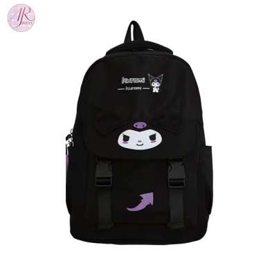 MINISO TAS RANSEL SEKOLAH SANRIO KAWAII ANAK DAN REMAJA KUROMI MELODY DAN CINNAMOROLL HITAM KUROMI