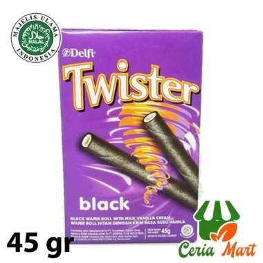 Twister Black 45 gr Wafer Roll Milk Vanilla Cream