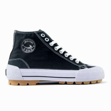 SEPATU SNEAKERS JOHNSON - STAR HIGHCUT (HC) BLACK WHITE 44