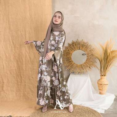 GAMIS DRESS ARMANI SILK PRINTED AUTHENTISM RAIHA SERIES - THEONA S-M