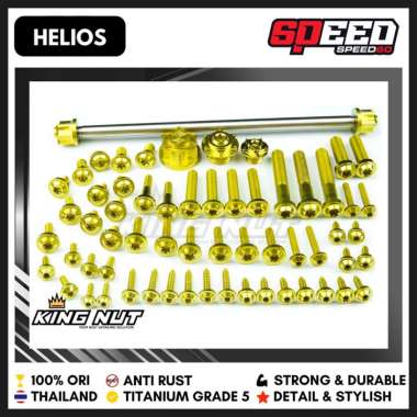 Baut Full Set Baut Yamaha Mio M3 Fino 125 Baut Titanium Grade 5 Probolt Thailand King Nut Helios