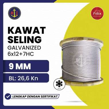 Kawat Seling Galvanized 9 MM 6x12+7HC