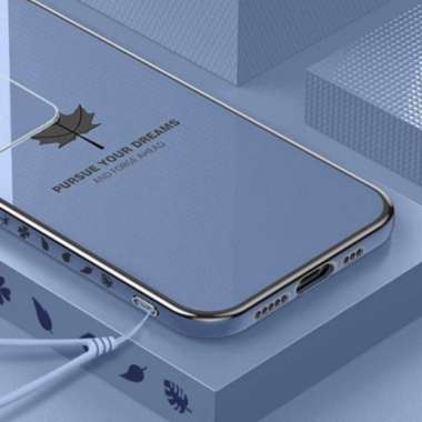 Promo Case Maple Oppo Reno 12 / 12 Pro Softcase Plating Terbaru Oppo Reno 12 Biru