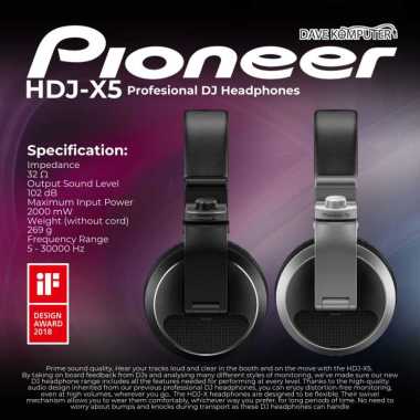 Pioneer HDJ-X5 / HDJ X5 Headphone DJ