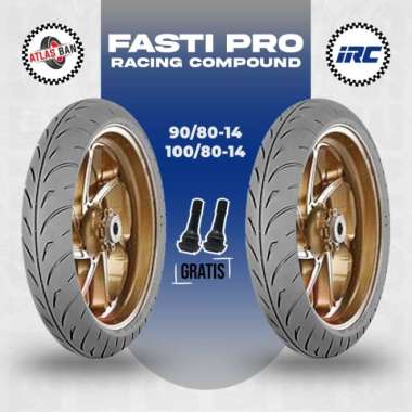 Paket Ban Tubles Motor Matic IRC FASTI PRO 90/80 - 100/80 Ring 14