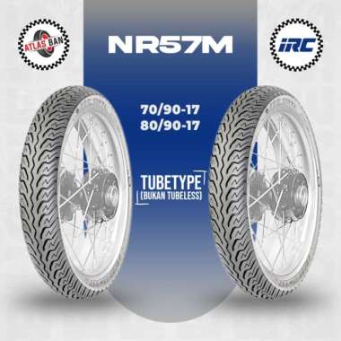 Paket Ban Motor Bebek IRC NR57M 70/90 - 80/90 Ring 17 Non Tubeless