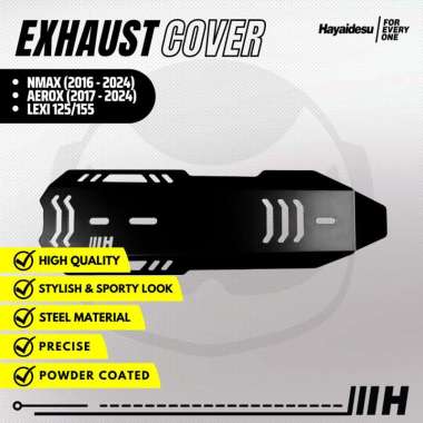 Hayaidesu Exhaust Cover AEROX Tameng Pelindung Knalpot Motor AEROX OLD 2017 - 2020 & AEROX Connected