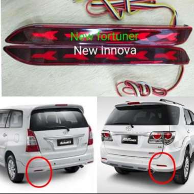 Lampu reflektor bumper belakang toyota fortuner Terbaik