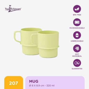Gelas Mug Twin Tulipware Mug (set of 2) Avo