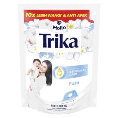 PELEMBUT PEWANGI SETRIKA PAKAIAN Anak BAYI MOLTO TRIKA PURE 300ML POUCH