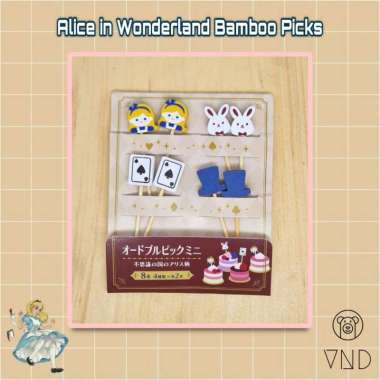 Alice in Wonderland Bamboo Picks/ Hiasan Bekal/ Cupcake Topper