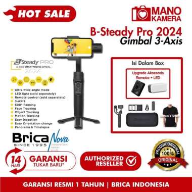 Brica B-Steady 2023 BSteady PRO 3-Axis Compact Camera Gimbal Pro2024+LED