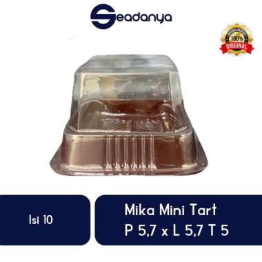 Mika Mini Cake Tart (ISI 10pcs) -P:5,7/L:5,7/T:5 -Mica Untuk Brownis, Kue,Cake,Jajan,Cemilan,Hajatan