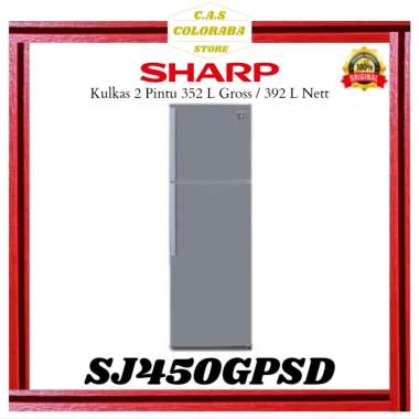 KULKAS SHARP SJ450GPSD KULKAS 2 PINTU 329 L SJ450GP SJ450 SJ-450GP-SD SJ-450 SJ-450GP