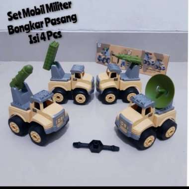 Mainan Set Mobil Militer Bongkar Pasang