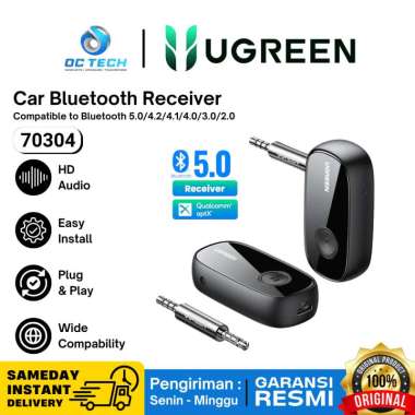 Car Bluetooth Receiver UGREEN 70304 Jack Audio 3.5mm Wireless Adapter Qualcomm APTX Bluetooth 5.0