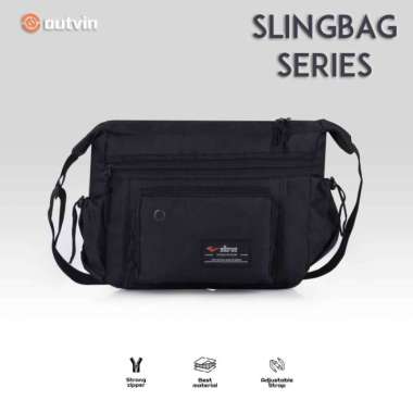 Tas Selempang Pria Besar Sling bag Tas Kerja Cowok Tas Salempang Pria - Hijau Hitam