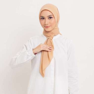 DAUKY Jilbab Kerudung Segi Empat Voal Polos Olinda Plain Scarf Milo