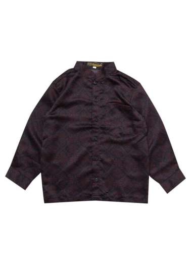 Arjuna Weda Kemeja Batik Anak Latar Tenun 51052029 - Cokelat L