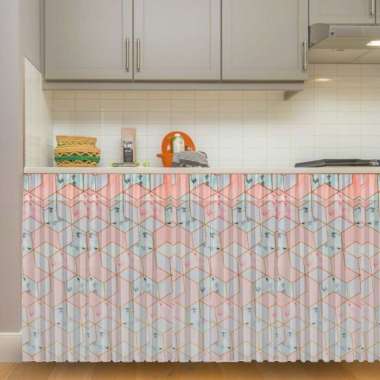 Gorden Kolong/KordenKolong/Horden Kolong/Gorden Kolong Dapur Minimalis LP Marbel Pink