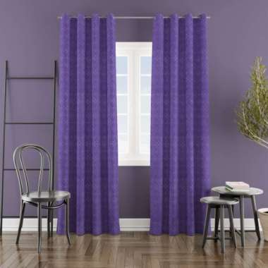 Gorden Emboss Polos Minimalis Gorden Jendela Tirai Pintu Gordeng Mewah LP 120x200cm Purple