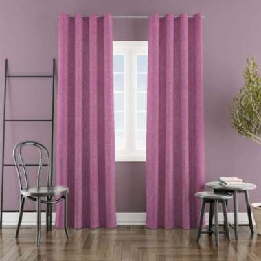 Gorden Emboss Polos Minimalis Gorden Jendela Tirai Pintu Gordeng Mewah LP 120x150cm BublePink