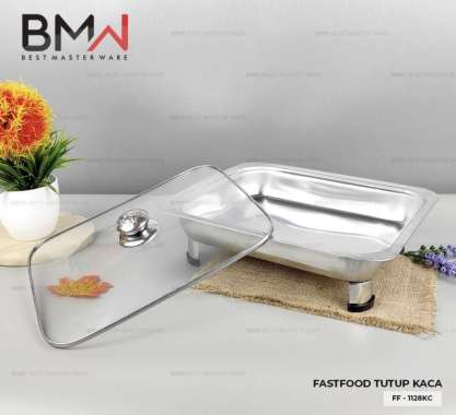 BMW FAST FOOD PRASMANAN TUTUP KACA STAINLESS TEMPAT SAJI DIJAMIN ORI TEBAL MURAH PUAS PROMO!