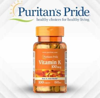 Puritan Pride - Vitamin K 100mcg 100tab