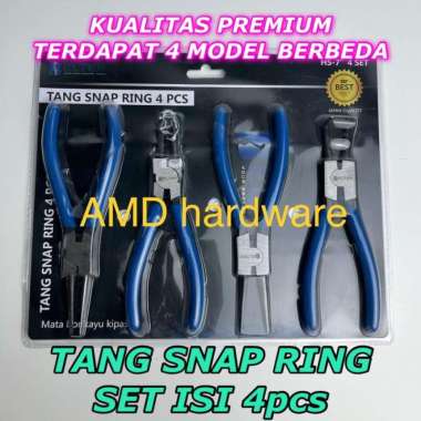 Tang Snap Ring 7 inch Set 4pcs Belter Panjang Buka Tutup Bengkok Lurus