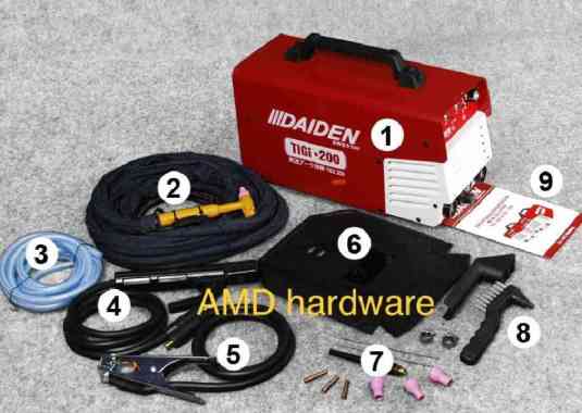Mesin las argon 200 A travo las stainless mma TIG 200 Tigi200 daiden