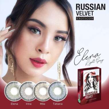 Softlens X2 RUSSIAN VELVET 14,5 MM Normal & Minus By X2 Exoticon Soflen Russian Velvet Russian Velve