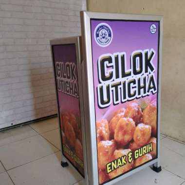 Booth Portable Meja Lipat Rombong Mini untuk jualan pentol bakso cilok siomay