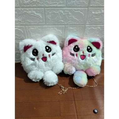 Tas Selempang Wanita Boneka Rantai Pikachu Putih