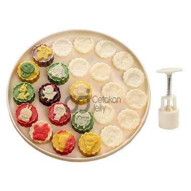 Cetakan Jelly Cetakan Mooncake Moon Cake Kue Bulan Nastar Bulat Aneka Macam Model 100 gr 10 Model